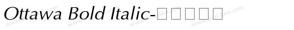 Ottawa Bold Italic字体转换